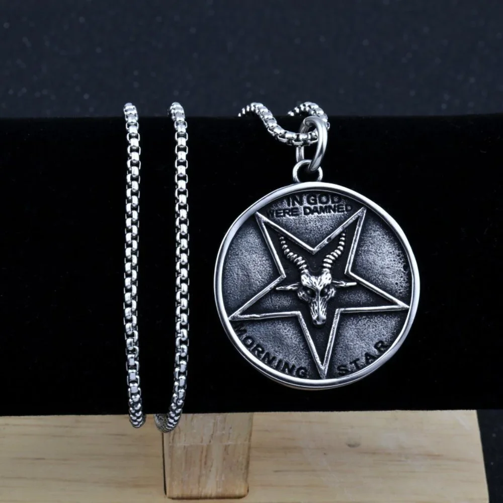 ❤️Double-sided goat - jesus vintage necklace, N90201P107